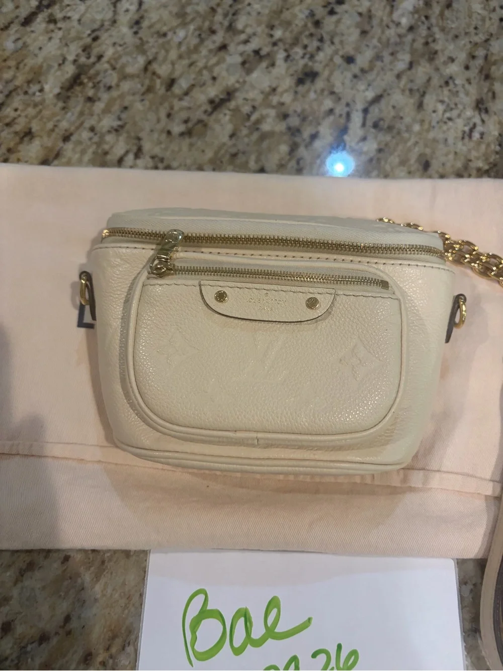 Louis Vuitton Cream Monogram Empreinte Crossbody Bumbag